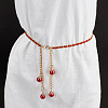 4Pcs 4 Colors Alloy Link Chain Belts AJEW-GA0006-30-3