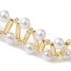 Imitated Pearl Acrylic & Glass Beaded Bracelets with 304 Stainless Steel Lobster Claw Clasps for Women BJEW-JB10199-01-4