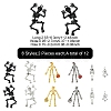 12Pcs 6 Styles Halloween Alloy Pendants Sets FIND-YW0006-25-3