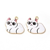Alloy Enamel Pendants ENAM-M046-11G-G-2