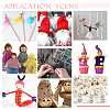 52Pcs 2 Style Spray Painted Natural Wood Beads WOOD-PH0002-24-3