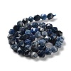 Natural Dumortierite Quartz Beads Strands G-G030-A04-02-3
