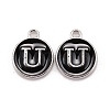 Platinum Plated Alloy Charms ENAM-S118-02U-P-1