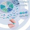 300Pcs 6 Colors Baking Paint Pearlized Glass Pearl Round Beads HY-AR0001-07-4