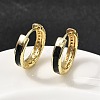 Brass Micro Pave Clear Cubic Zirconia Hoop Earrings EJEW-K276-11G-01-1