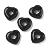 Natural Black Obsidian European Beads G-C252-01A-1