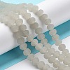 Imitation Jade Solid Color Glass Beads Strands EGLA-A034-J8mm-MD10-2