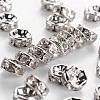 Brass Middle East Rhinestone Spacer Beads RSB036NF-01K-1