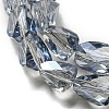 Transparent Electroplate Glass Beads Strands GLAA-G116-03A-HR01-3