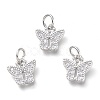Brass Micro Pave Clear Cubic Zirconia Pendants KK-P188-N01-P-1