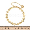 304 Stainless Steel Heart Link Chain Bracelets for Valentine's Day Gift BJEW-D359-17C-G-3