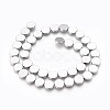 Electroplated Non-magnetic Synthetic Hematite Beads Strands G-P392-S06-1