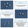 120Pcs 4 Colors Electroplated Natural Lava Rock Beads Strands G-PH0019-15-7