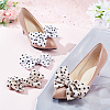 2 Pairs 2 Colors Polka Dot Pattern Cloth Bowknot Shoe Decorations FIND-CP0001-39-4