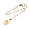 304 Stainless Steel Pendant Necklaces NJEW-T018-35G-3