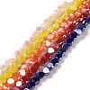Electroplate Glass Beads Strands GLAA-E036-04-M-1