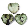 Natural Yellow Turquoise(Jasper) Heart Love Stone G-N0326-62-1