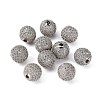 Brass Cubic Zirconia Beads ZIRC-F001-15P-3
