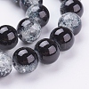 Spray Painted Crackle Glass Beads Strands CCG-Q002-10mm-11-3