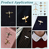 15Pcs 15 Styles Zinc Alloy Pin Brooches JEWB-PH0001-75-5