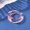 Kids Transparent Acrylic Glue on Ring Base RJEW-P154-01A-01-3