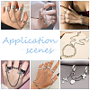 10Pcs 5 Styles 304 Stainless Steel Open Cuff Ring Components STAS-UN0054-83G-6
