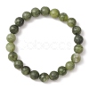 Natural Chinese Jade Round Beaded Stretch Bracelets for Women BJEW-TA00282-3