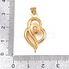 316 Surgical Stainless Steel Micro Pave Clear Cubic Zirconia Pendants STAS-A137-02C-G-3