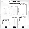 2 Sets 2 Styles T-Bar Iron Earring Display Stand Holder EDIS-FG0001-57-2