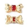 Brass Pave Cubic Zirconia Connector Charms KK-L208-01G-01-1