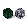 Flocking Opaque Acrylic Beads OACR-T030-03M-2