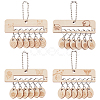 Oval Wooden Pendant Locking Stitch Markers and Frame HJEW-FG00009-1