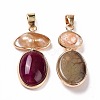 Natural Agate with Natural Shell Pendants G-G990-01B-KCG-2