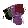 Velvet Bags Drawstring Jewelry Pouches TP-O002-B-M-1