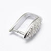 Anti-Tarnish Rhodium Plated 925 Sterling Silver Micro Pave Cubic Zirconia Pendant Bails STER-P034-21P-5