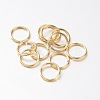 Eco-Friendly PVD Vacuum Plating & Long-Lasting Plated Brass Open Jump Rings KK-E663-7mm-G-1