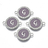 Alloy Enamel Links Connectors ENAM-TAC0003-01S-01G-1