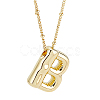 1pc Brass Chain with Alloy Letter Pendants Necklaces NJEW-LP0001-41B-G-1