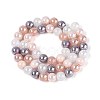 Electroplate Glass Beads Strands X-EGLA-N019-8mm-01-2