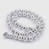 Electroplated Natural Lava Rock Bead Strands X-G-E511-01G-8mm-2