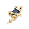 Brass Micro Pave Cubic Zirconia Pendants KK-D235-18G-2