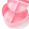 Heart Plastic Jewelry Boxes OBOX-F006-09B-5