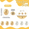200Pcs 2 Colors CCB Plastic Beads CCB-YW0001-71-2