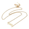 304 Stainless Steel Chemical Symbol Pendant Necklaces NJEW-Z073-03G-06-4