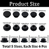 30Pcs 5 Styles Silicone Hole Plugs AJEW-GF0011-63A-2