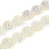 Electroplate Transparent Glass Beads Strands EGLA-N055-01I-1