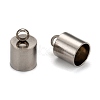 Tarnish Resistant Smooth Surface 201 Stainless Steel Cord Ends STAS-R063-94-2