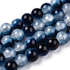 Crackle Baking Paint Imitation Jade Glass Beads Strands X1-DGLA-T003-8mm-15-1
