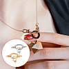 2Pcs 2 Colors Brass Rhinestone Fold Over Clasps KK-DR0001-14-7