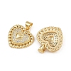 Brass Micro Pave Clear Cubic Zirconia Pendants ZIRC-I367-13G-06-2